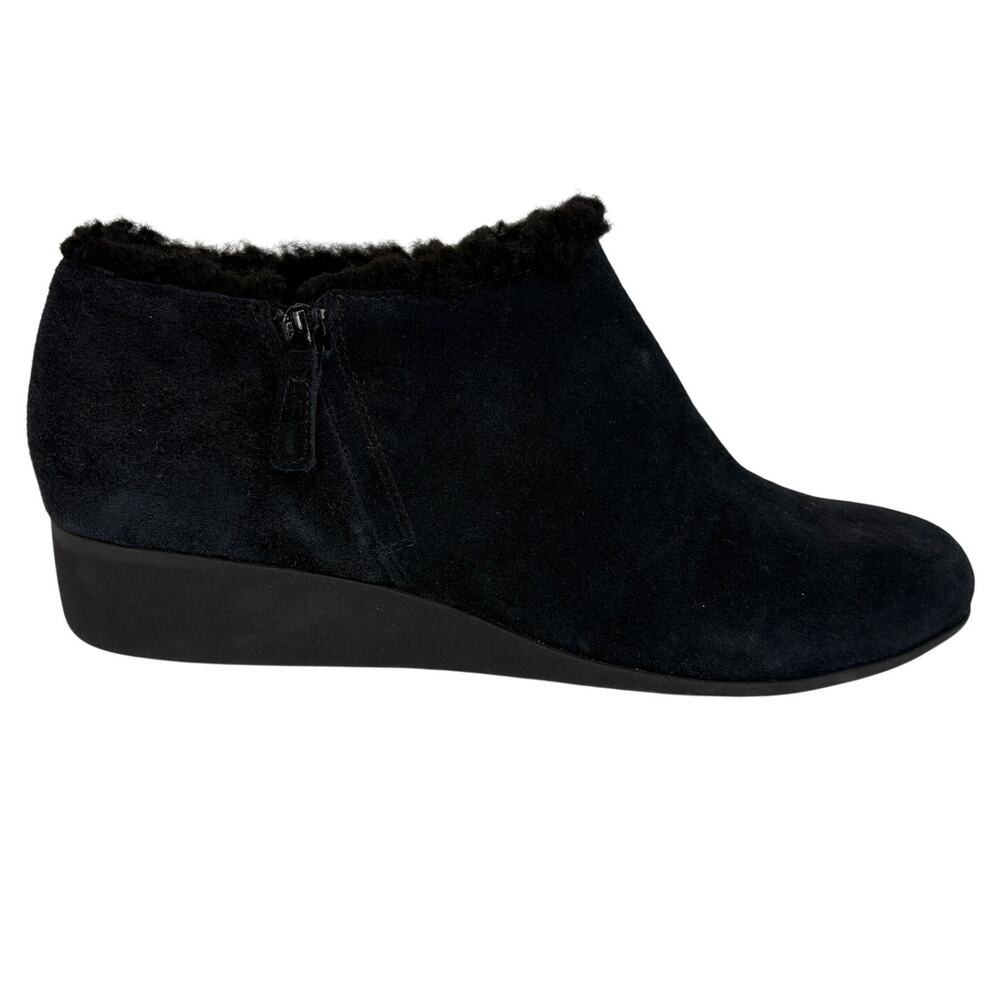 Cole Haan Faux Fur Lined Waterproof Ankle Wedge Booties - Women's Size 10B